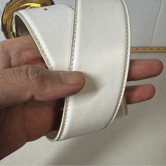 Y2K Women's Preppy Vintage Emmanuel Boho 90s White Belt Petite Small - Picture 6 of 15